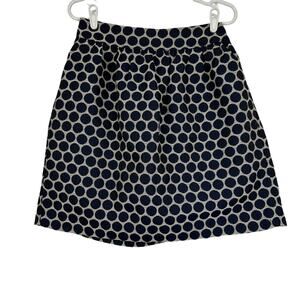 Kate Spade Navy and White Polka Dot Mini Skirt